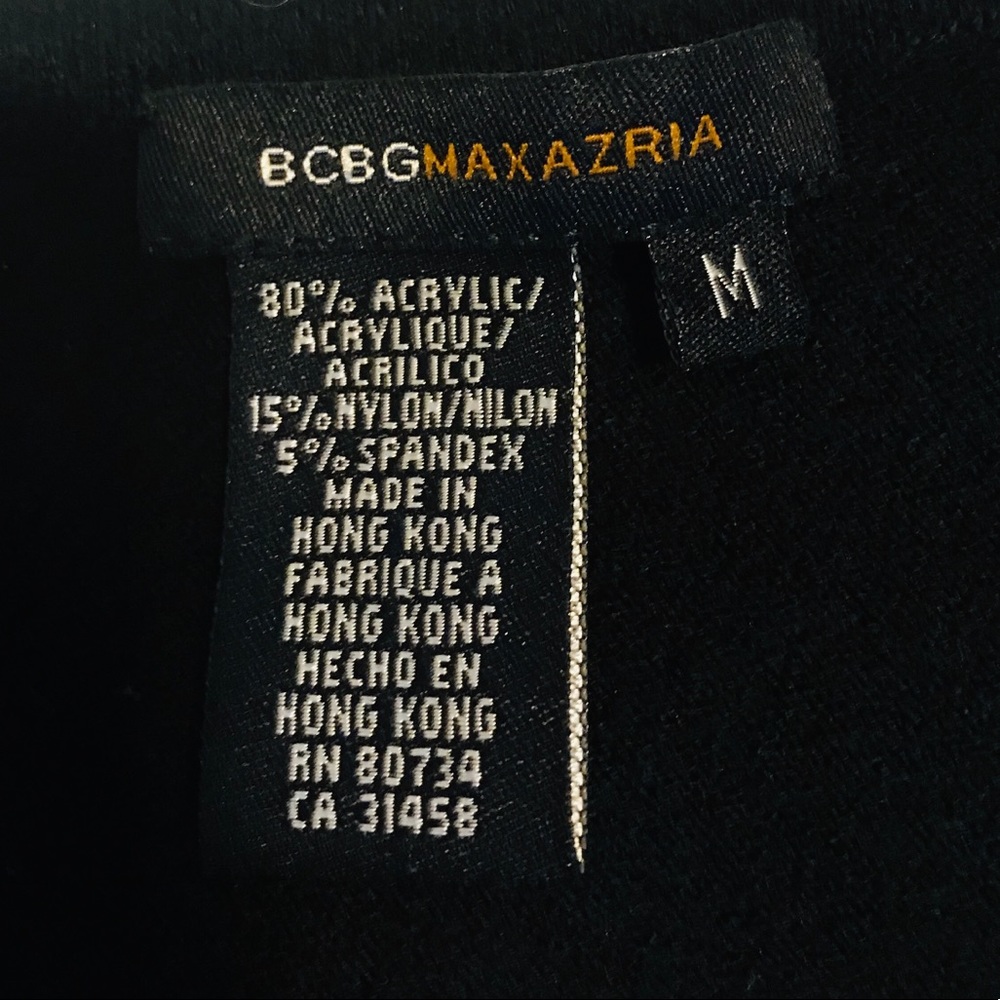 BCBG Black One-Shoulder Top M π - Picture 2 of 2